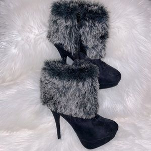 Faux Fur Heeled Boot